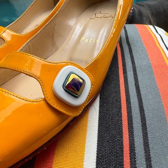 Louboutin yellow loafers, rare, unique model. Limited collection. Light wear. - Picture 3 of 8